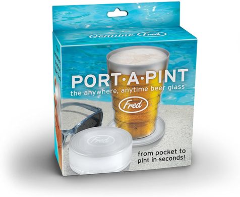Складной стакан Port-a-Pint, Белый, белый, 50 грамм