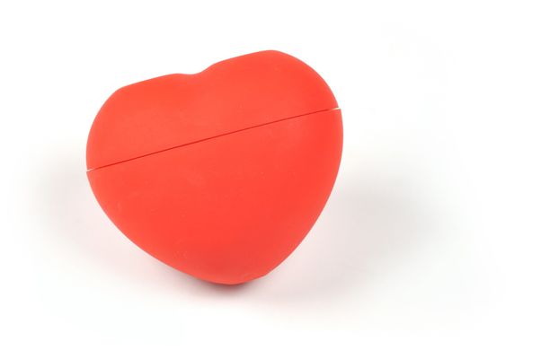 Форма для льда 3D сердце, Красный, красный