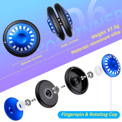 Йойо Magicyoyo D6 YOSPINNER Черный (синий caps)