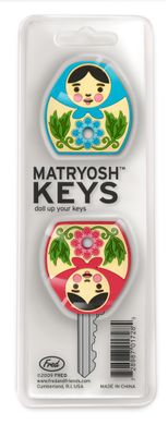 Накладки на ключи Матрешки, Разноцветный (Розовый и зеленый), Spectra