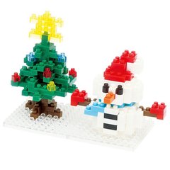 Конструктор снеговик и елка, белый
