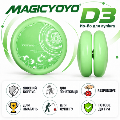 Magicyoyo D3 йойо для лупинга Зеленый