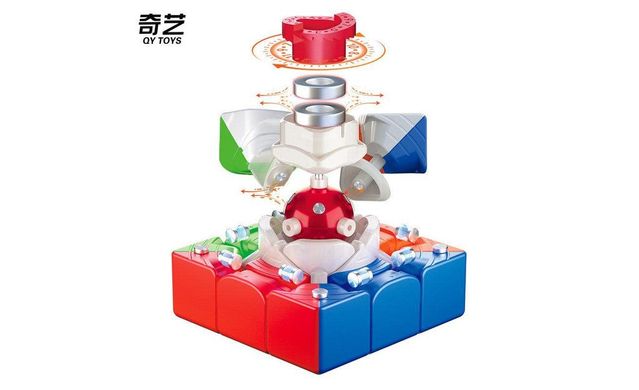 Куб QiYi M Pro 3x3 Maglev Ball-Core UV, Кольоровий