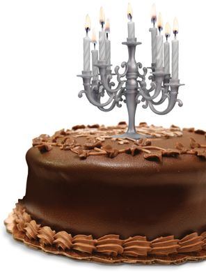 Свечи для торта Канделябр, Серебристый, серый
