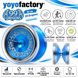 YoyoFactory 99 Dragons професійне йойо Блакитний Clear