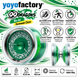 YoyoFactory 99 Dragons профессиональное йойо Зеленый Clear