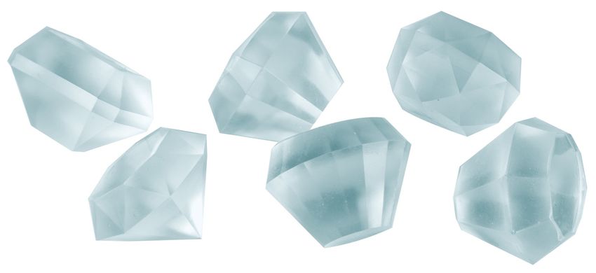 Форма для льоду Діаманти, Білий, белый